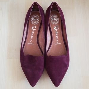 NEW Jeffrey Campbell Sonnet suede burgundy flats